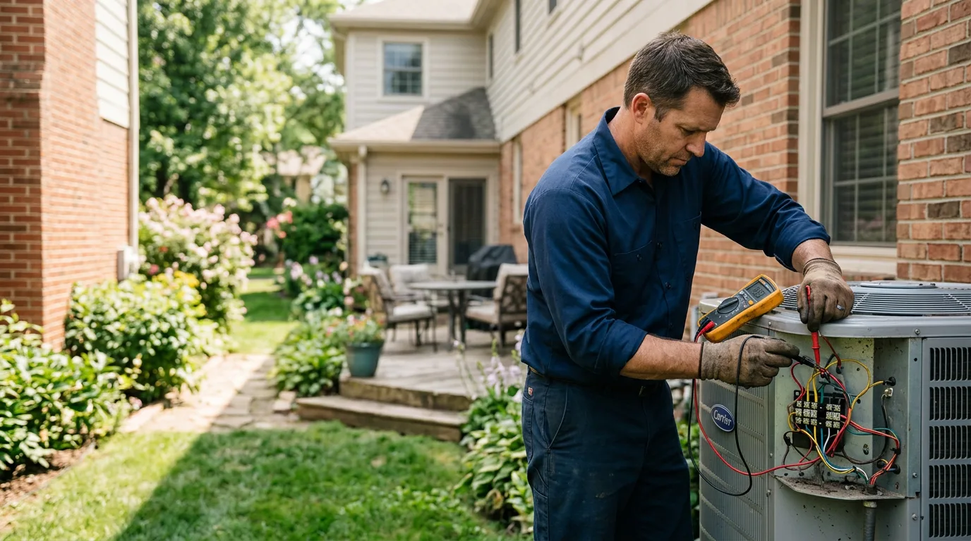 HVAC technician working near Lamont, IA